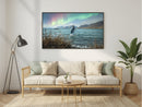 Quadro Decorativo: Jesus sobre o mar e a Aurora Boreal | Decore Paz 4K 🙏🏼🏞️