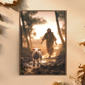 Quadro "A Ovelha Perdida" – Jesus Vai ao Teu Encontro 🐑  | Decore Paz Decore Paz