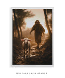 Quadro "A Ovelha Perdida" – Jesus Vai ao Teu Encontro 🐑  | Quadro Decorativo 4k - Decore Paz