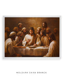 Quadro Cristão: Jesus e os Apóstolos Reunidos – A Última Ceia | Arte alta resolução 4K 🍞🍷