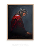 Príncipe Jesus com Capa Vermelha | Quadro decorativo Cristão 4K 🙌🏻👑🖼️