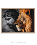 Jesus e o Leão de Judá: Quadro Decorativo | Arte Cristã em Alta Resolução 4K ✝🦁