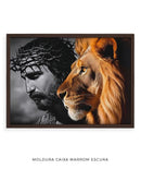 Jesus e o Leão de Judá: Quadro Decorativo | Arte Cristã em Alta Resolução 4K ✝🦁