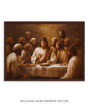 Quadro Cristão: Jesus e os Apóstolos Reunidos – A Última Ceia | Arte alta resolução 4K 🍞🍷