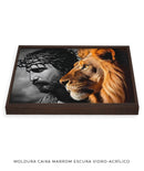 Jesus e o Leão de Judá: Quadro Decorativo | Arte Cristã em Alta Resolução 4K ✝🦁