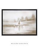 Quadro Cristão: Jesus, o Pastor de Luz | Obra Espiritual Decorativa - Arte 4K Decore PAZ 🐑🕊️