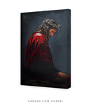 Príncipe Jesus com Capa Vermelha | Quadro decorativo Cristão 4K 🙌🏻👑🖼️