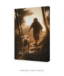 Quadro "A Ovelha Perdida" – Jesus Vai ao Teu Encontro 🐑  | Quadro Decorativo 4k - Decore Paz