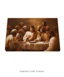 Quadro Cristão: Jesus e os Apóstolos Reunidos – A Última Ceia | Arte alta resolução 4K 🍞🍷