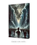 Moisés e o milagre da divisão do mar Vermelho 🙏🏼🌊 : Quadro autoria Decore PAZ. Decore Paz