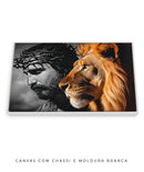 Jesus e o Leão de Judá: Quadro Decorativo | Arte Cristã em Alta Resolução 4K ✝🦁