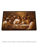 Quadro Cristão: Jesus e os Apóstolos Reunidos – A Última Ceia | Arte alta resolução 4K 🍞🍷