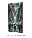 Moisés e o milagre da divisão do mar Vermelho 🙏🏼🌊 : Quadro autoria Decore PAZ. Decore Paz